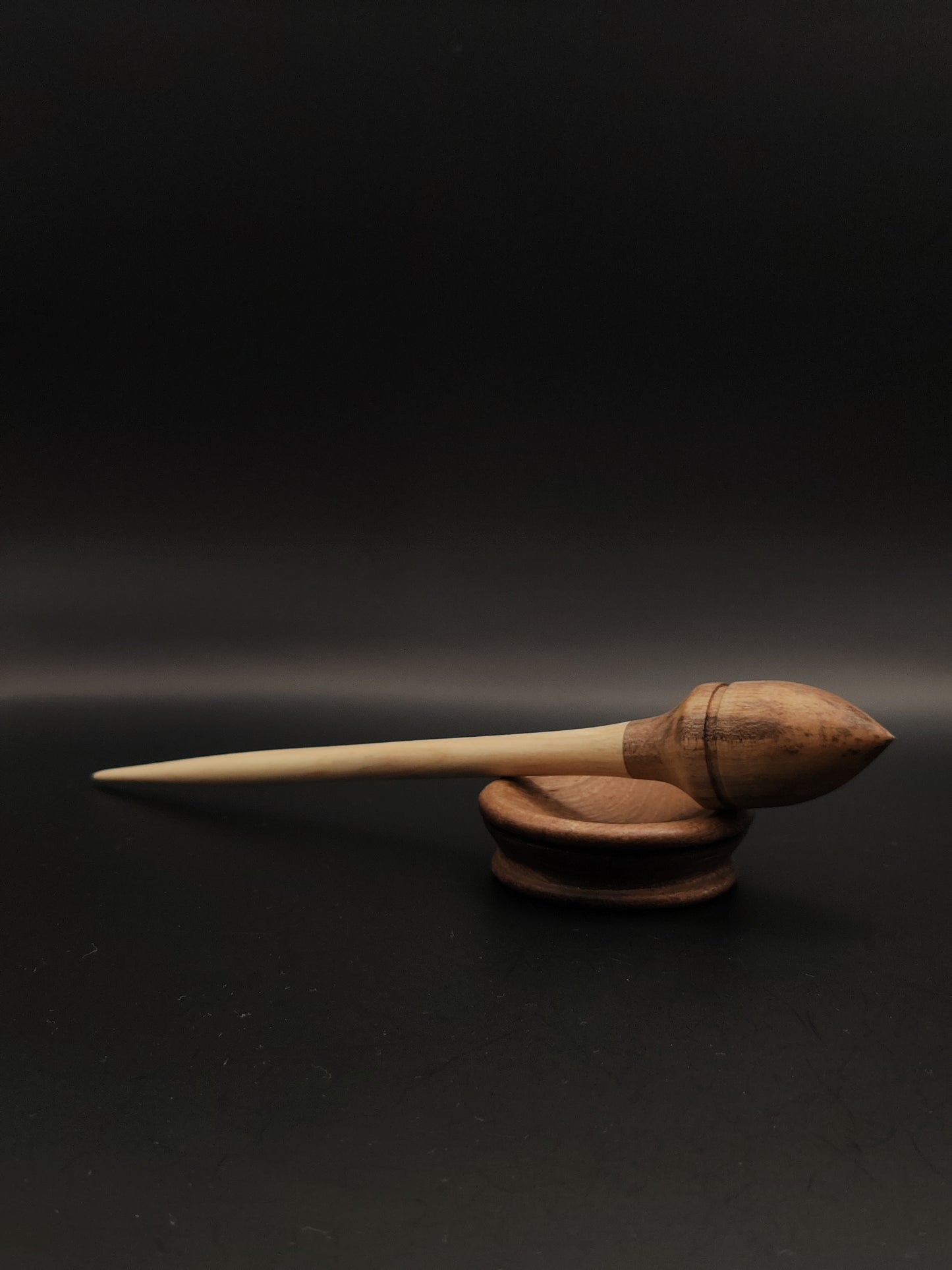 Support Spindle Set: Apple and Walnut (20 cm / 7.87 inches, 12 g / 0.42 oz) with Walnut Support Bowl