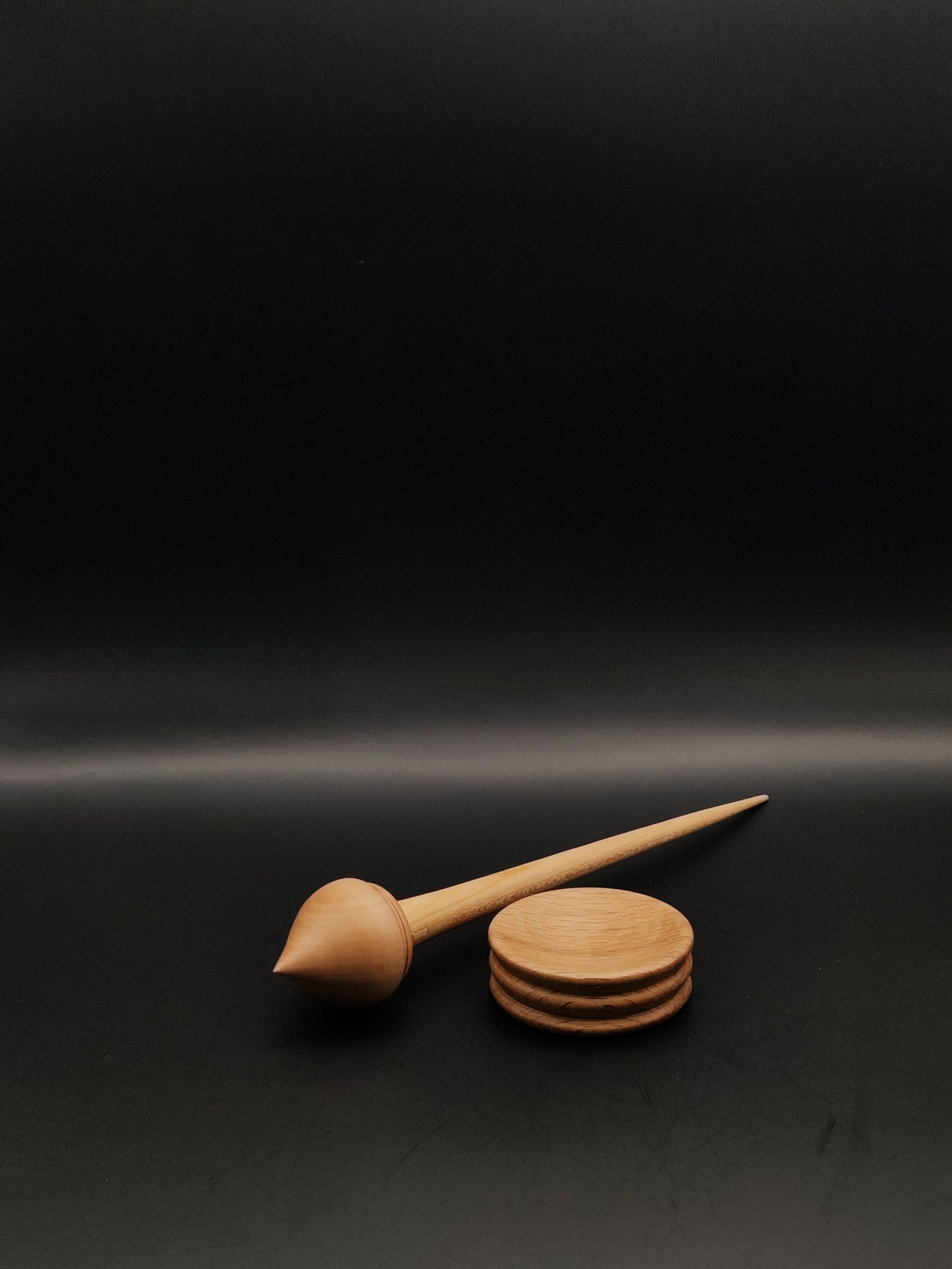 Support Spindle Set: Oak and Beech (22 cm / 8.66 inches, 21 g / 0.74 oz) with Beech Support Bowl