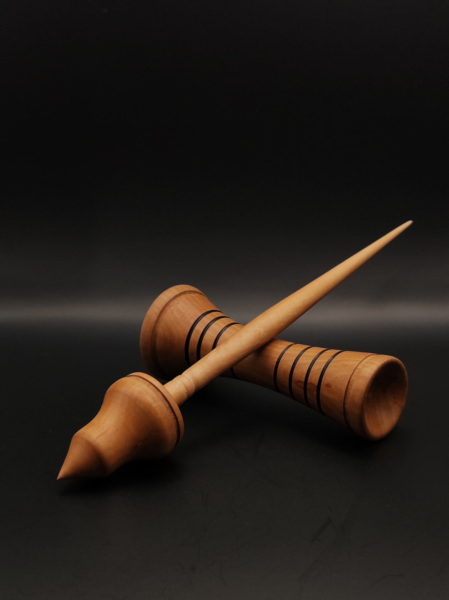 Support Spindle Set: Pear Wood (24.5 cm / 9.65 inches, 23 g / 0.81 oz) with Pear Lap Support Bowl