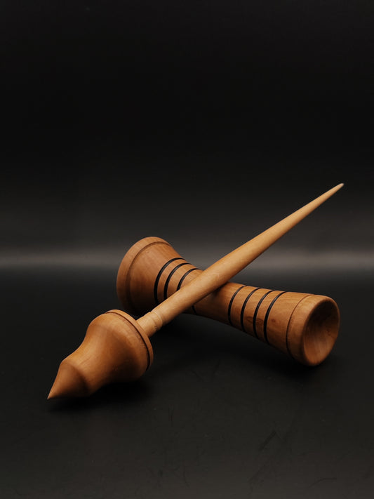 Support Spindle Set: Pear Wood (24.5 cm / 9.65 inches, 23 g / 0.81 oz) with Pear Lap Support Bowl