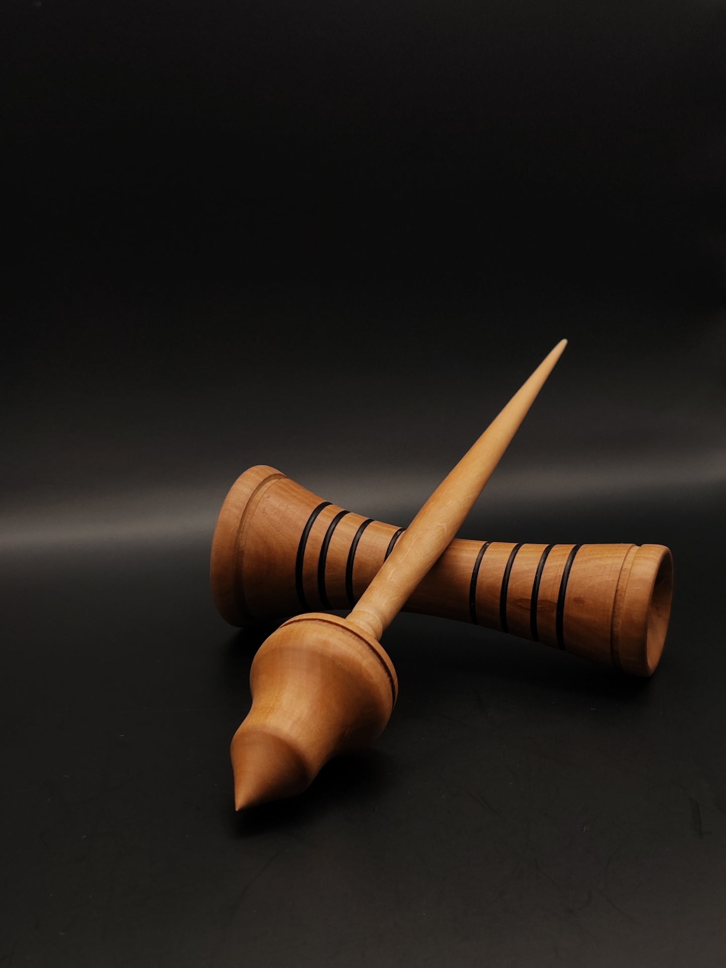 Support Spindle Set: Pear Wood (24.5 cm / 9.65 inches, 23 g / 0.81 oz) with Pear Lap Support Bowl