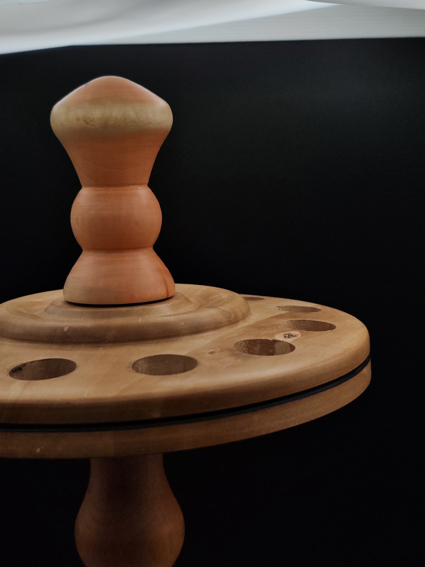 Spindle Stand: Beechwood, Oak, Acacia, Pear, and Natural Pink Wood for Drop and Support Spindles