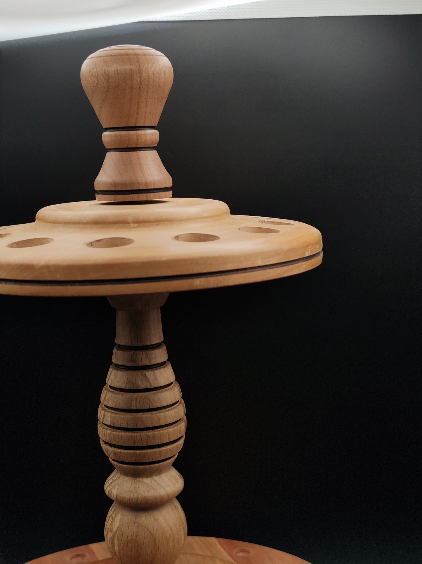 Spindle Stand: Plum, Pear, Chestnut, and Walnut for Drop and Support Spindles