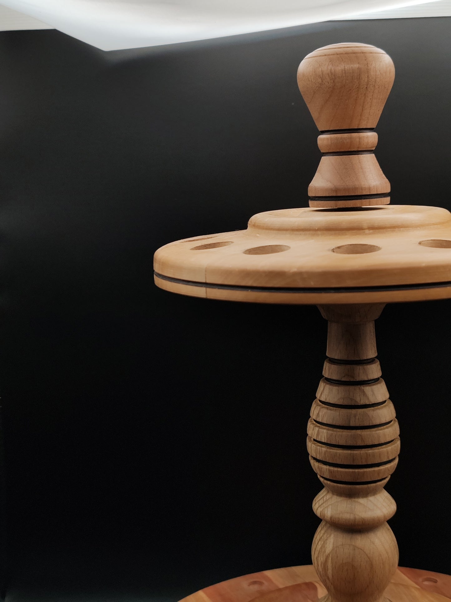 Spindle Stand: Plum, Pear, Chestnut, and Walnut for Drop and Support Spindles