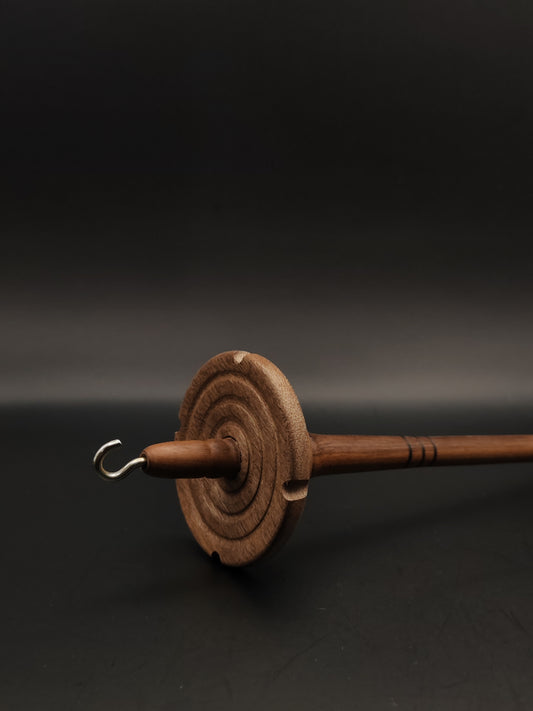 Drop Spindle: Walnut Wood (27 cm / 10.63 inches, 27 g / 0.95 oz)