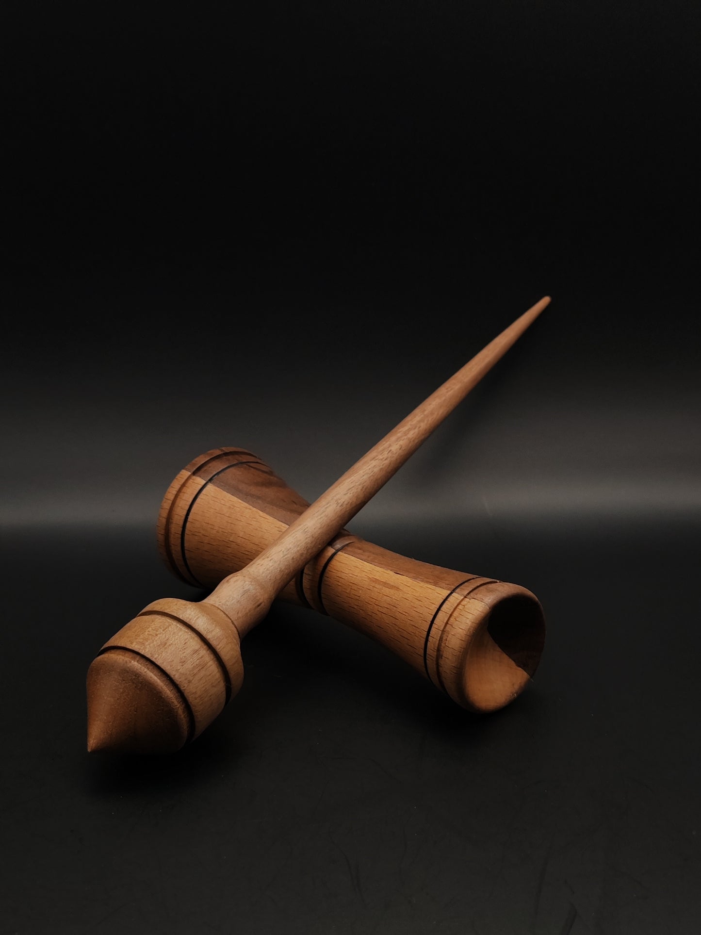 Support Spindle Set: Walnut (23 g / 0.81 oz, 25 cm / 9.84 inches) with Walnut and Beech Lap Support Bowl