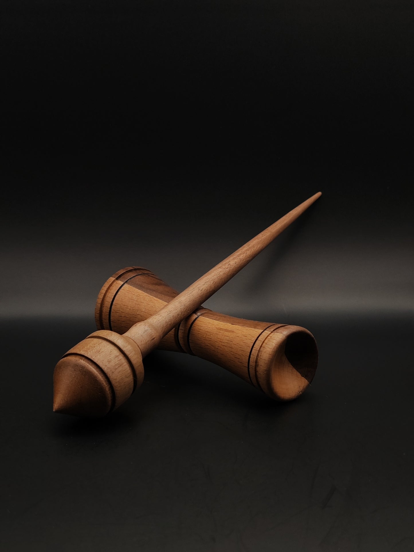 Support Spindle Set: Walnut (23 g / 0.81 oz, 25 cm / 9.84 inches) with Walnut and Beech Lap Support Bowl