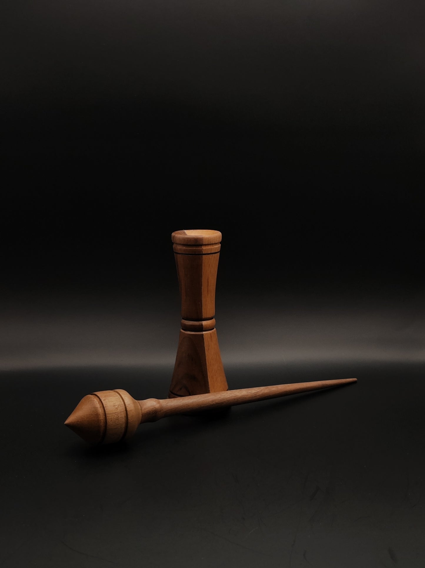 Support Spindle Set: Walnut (23 g / 0.81 oz, 25 cm / 9.84 inches) with Walnut and Beech Lap Support Bowl