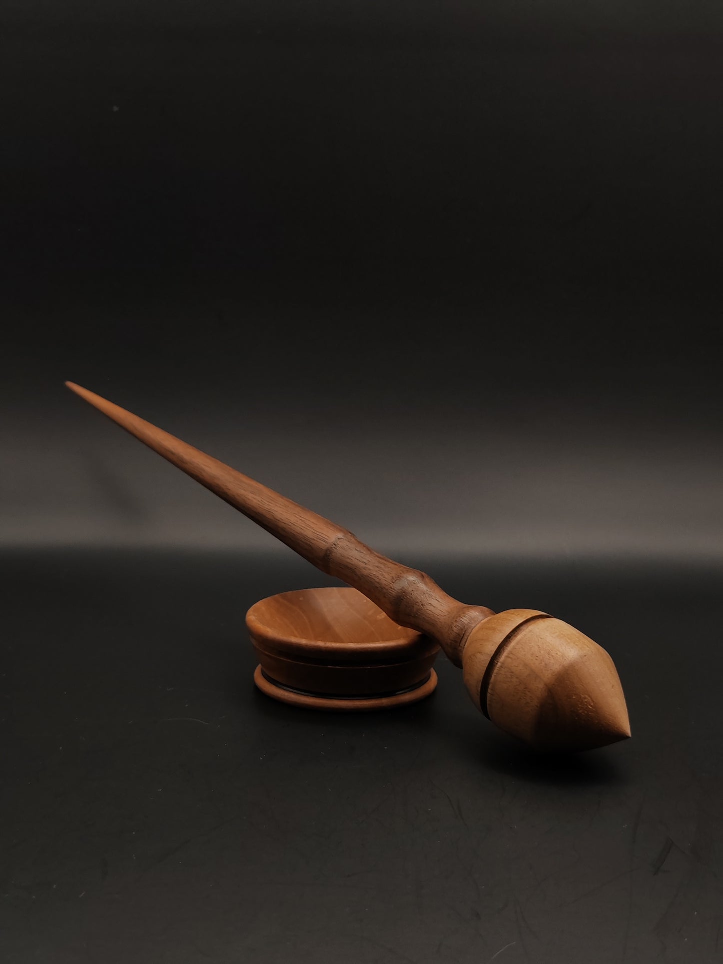 Support Spindle Set: Walnut (23 g / 0.81 oz, 25 cm / 9.84 inches) with Pear Support Bowl