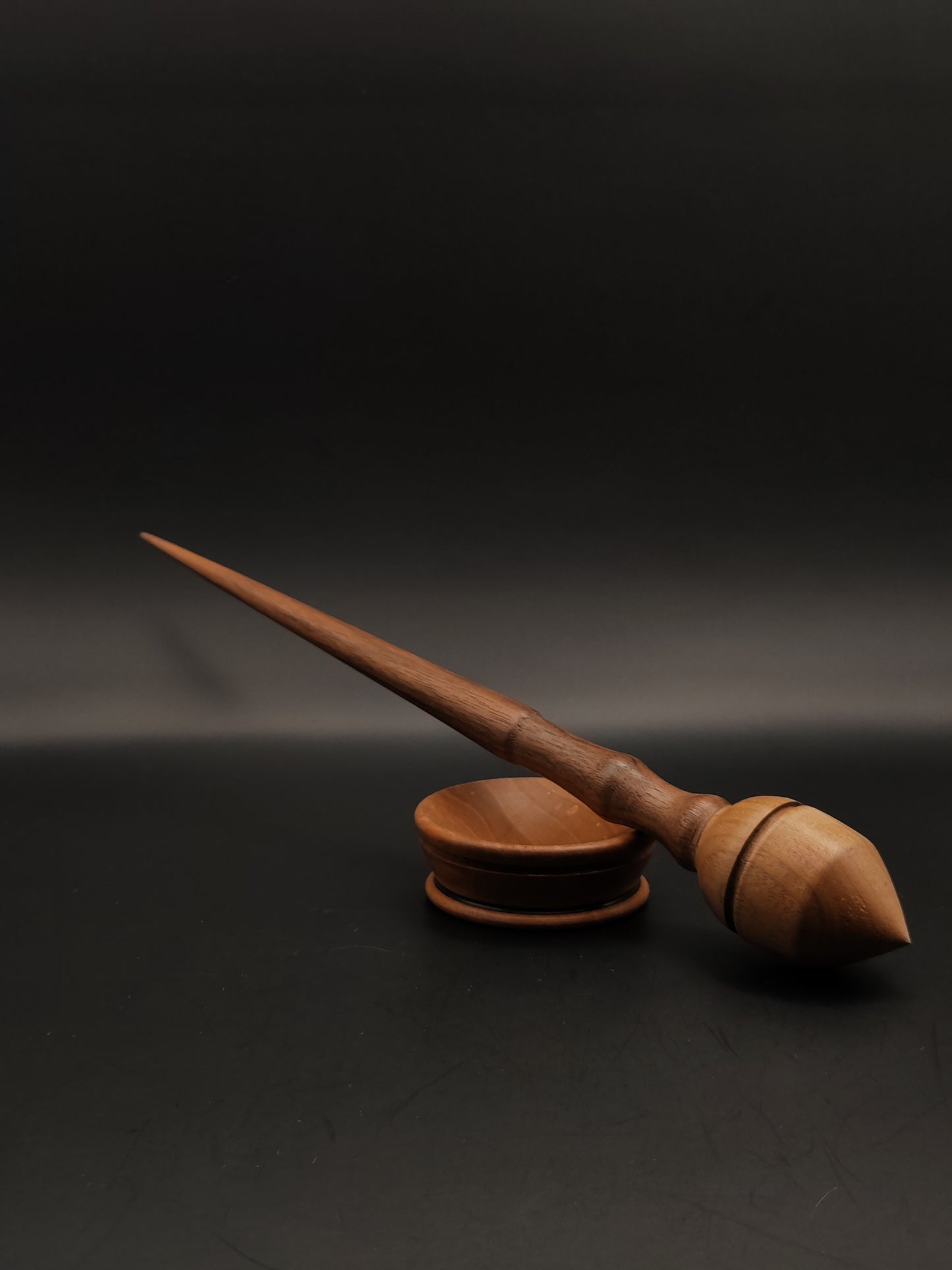 Support Spindle Set: Walnut (23 g / 0.81 oz, 25 cm / 9.84 inches) with Pear Support Bowl