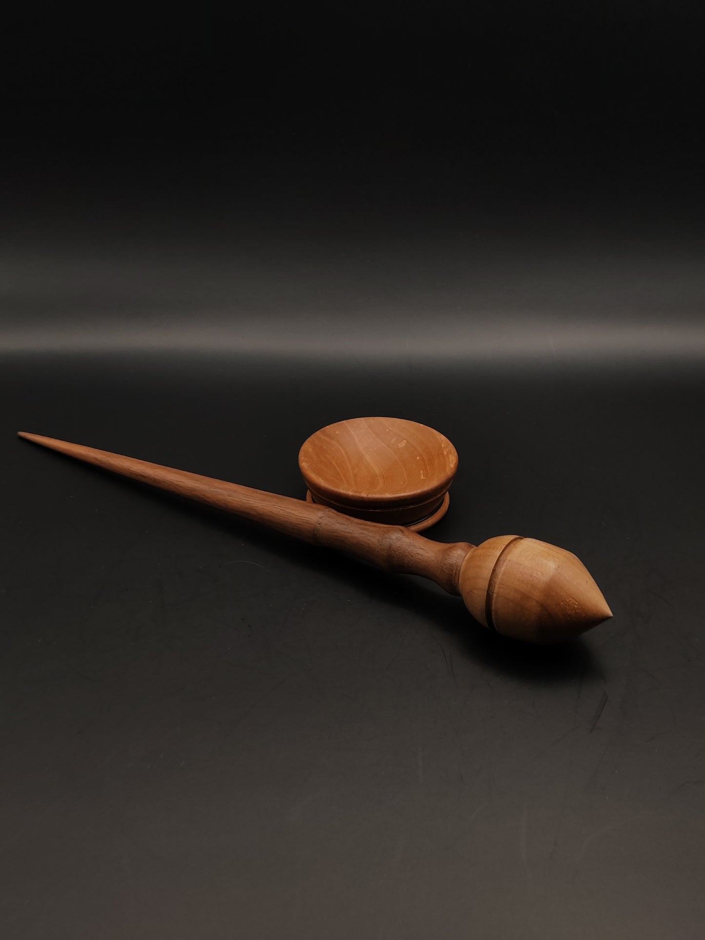 Support Spindle Set: Walnut (23 g / 0.81 oz, 25 cm / 9.84 inches) with Pear Support Bowl