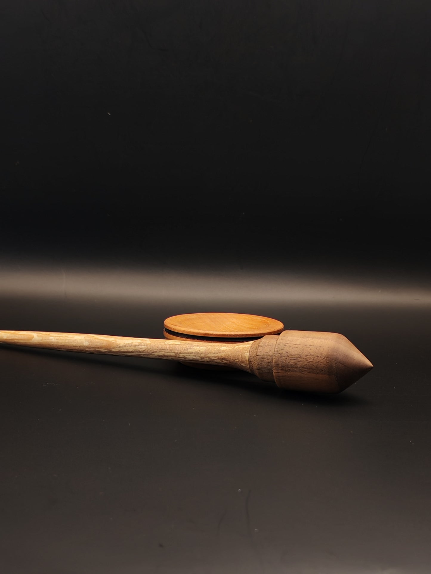 Alder & Walnut Wood Support Spindle Set with Pearwood Bowl