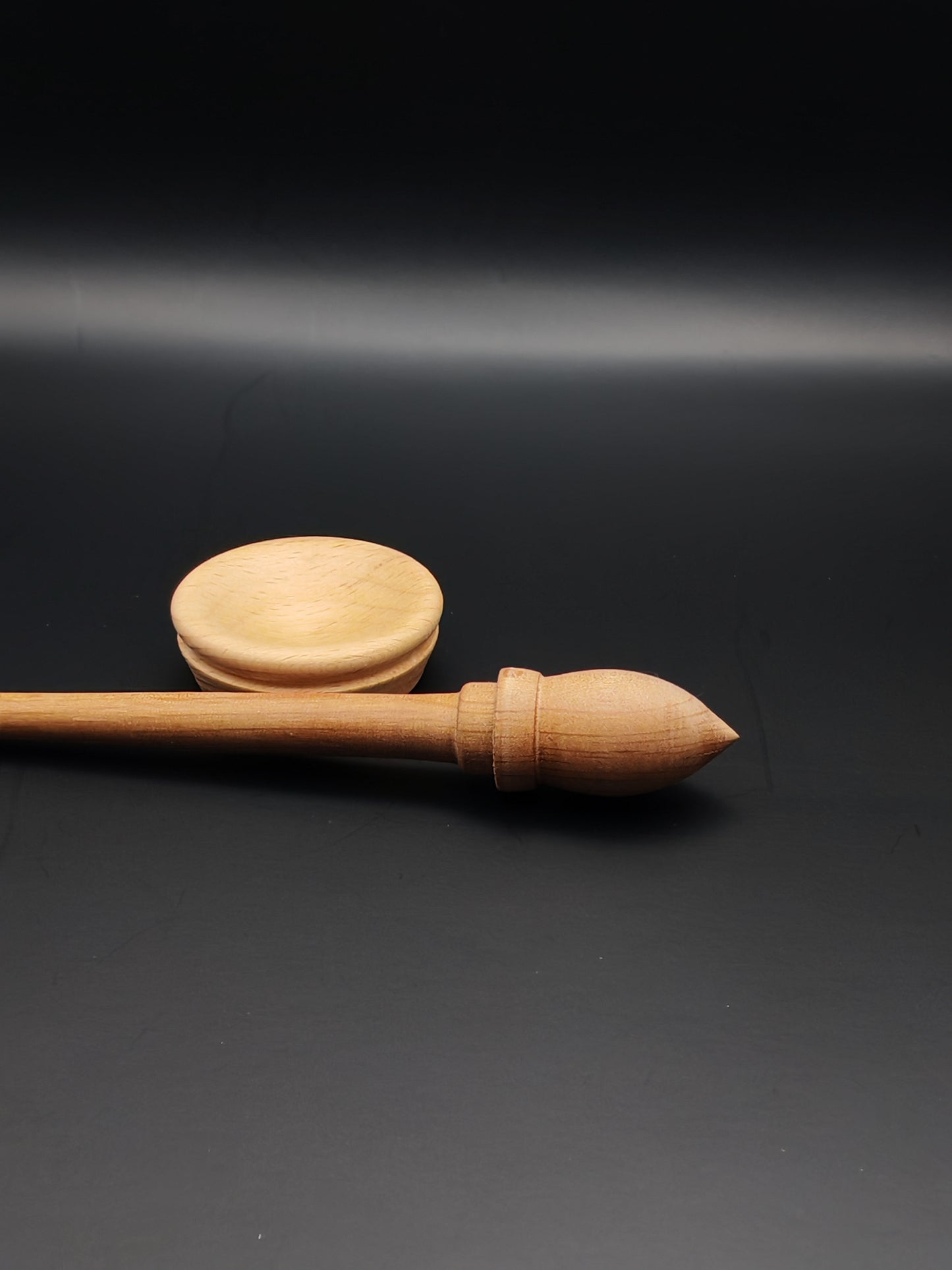 Support Spindle Set: Beechwood (23 cm / 9.06 inches, 12 g / 0.42 oz) with White Beech Support Bowl