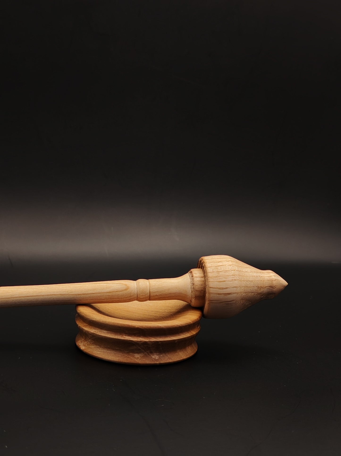 Support Spindle Set: Apple Shaft & Oak Whorl (24 cm / 9.45 inches, 20 g / 0.71 oz) with Pear Support Bowl