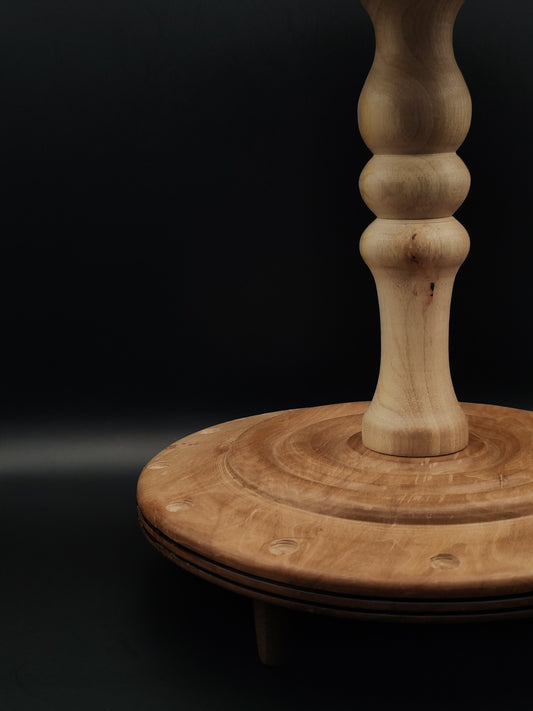 Spindle Stand for 12 Spindles: Pear, Apple, Beech & Oak Woods (17 cm / 6.69 inches Distance)