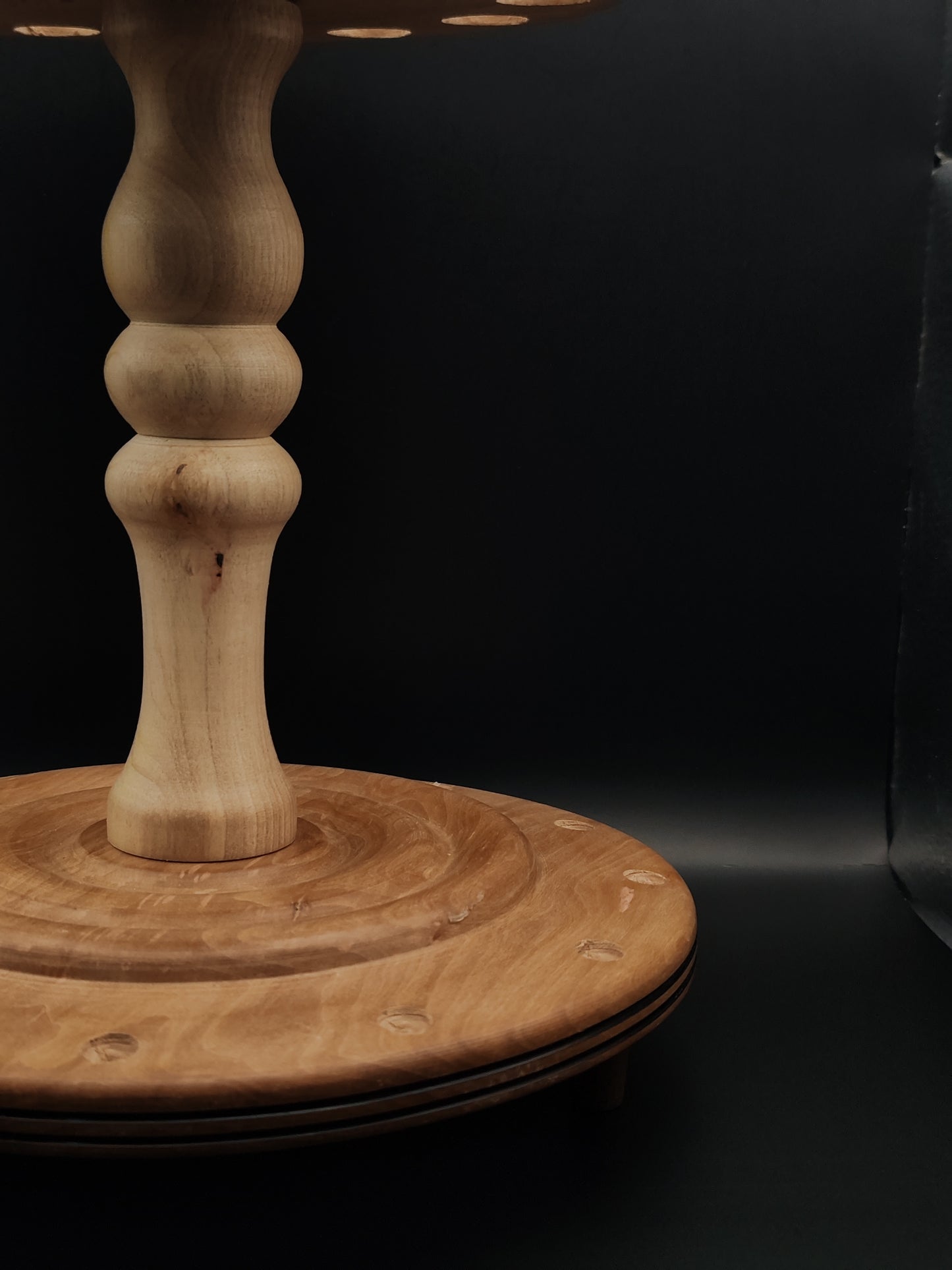 Spindle Stand for 12 Spindles: Pear, Apple, Beech & Oak Woods (17 cm / 6.69 inches Distance)