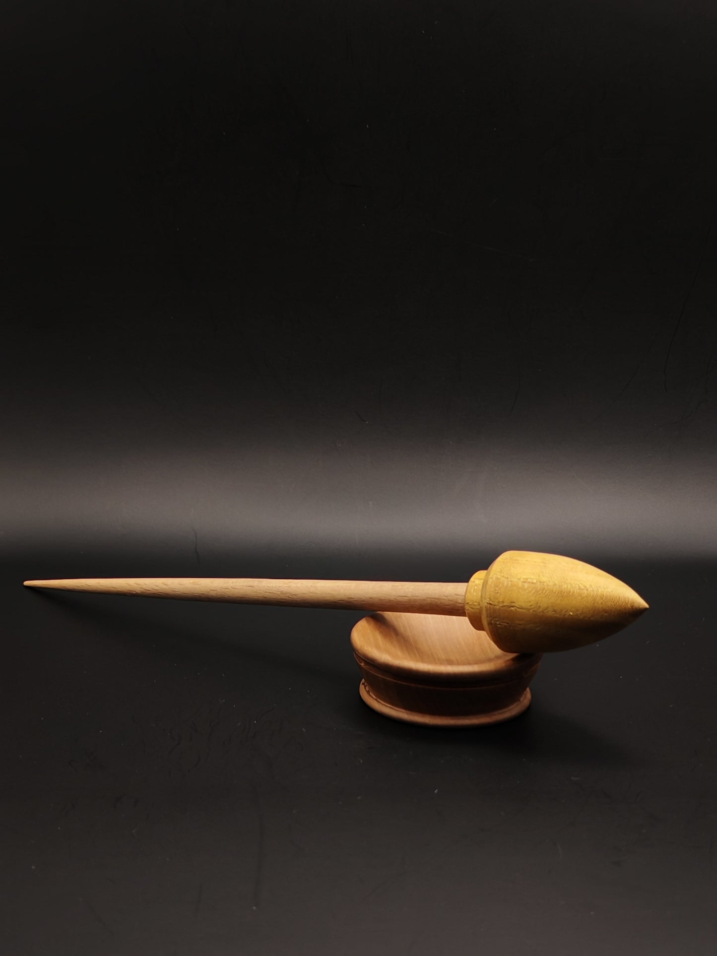 Artisan Mulberry & Beech Support Spindle Set with Pear Bowl - Smooth Spinning