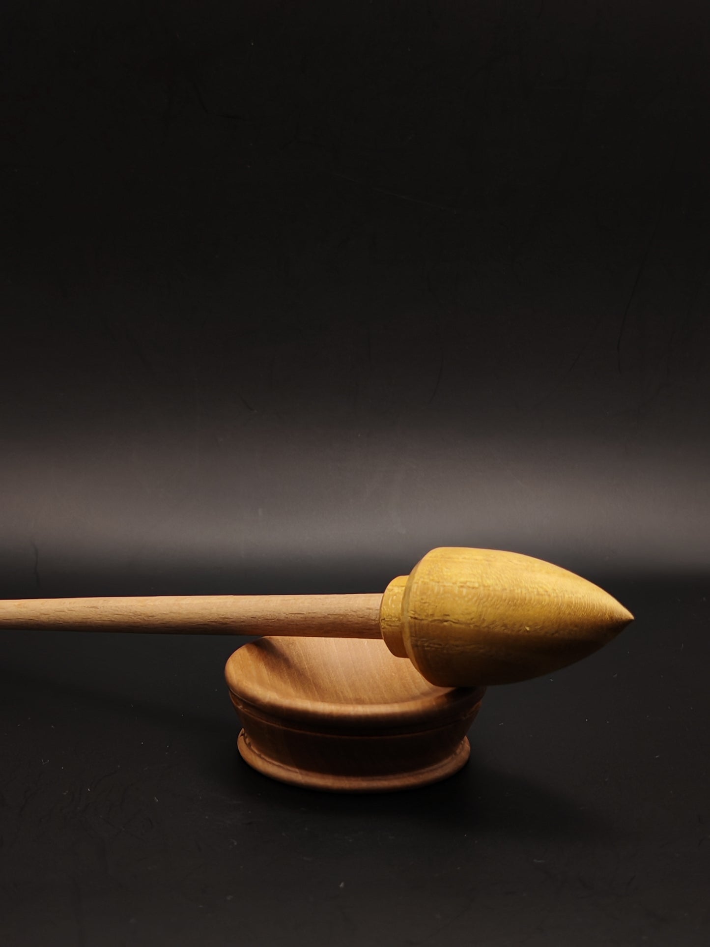 Artisan Mulberry & Beech Support Spindle Set with Pear Bowl - Smooth Spinning