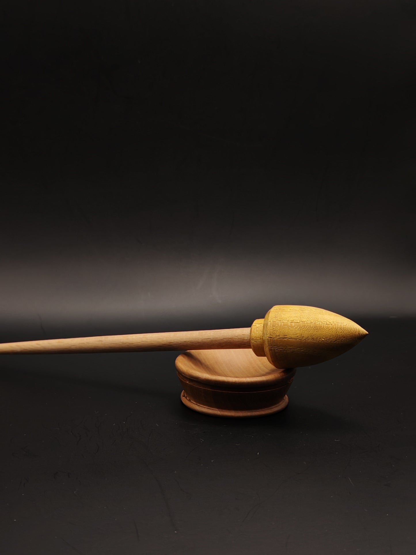 Artisan Mulberry & Beech Support Spindle Set with Pear Bowl - Smooth Spinning