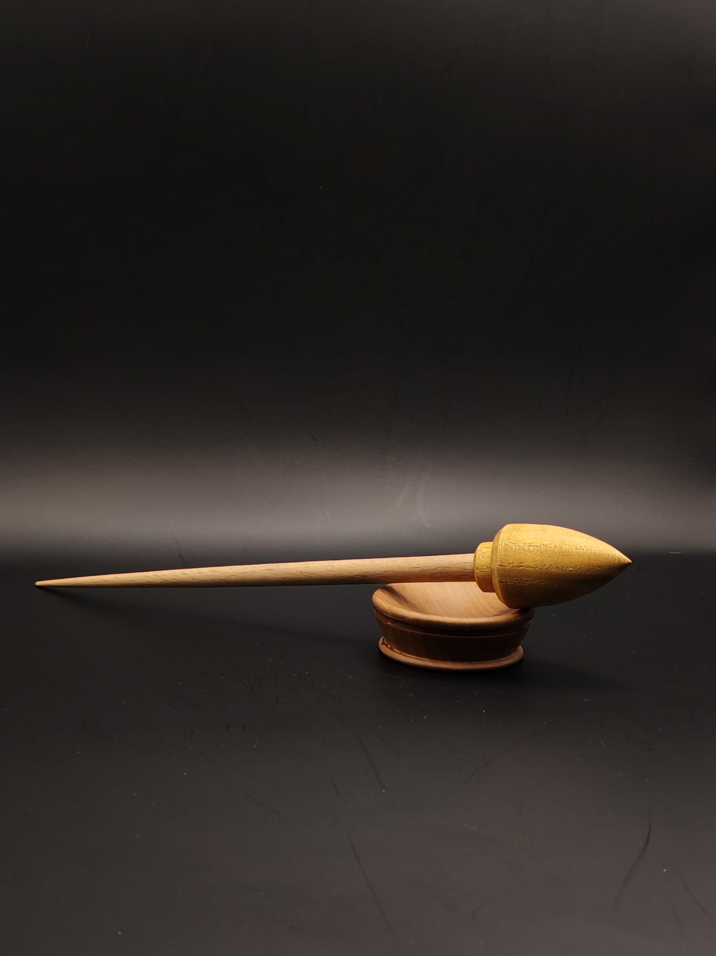 Artisan Mulberry & Beech Support Spindle Set with Pear Bowl - Smooth Spinning