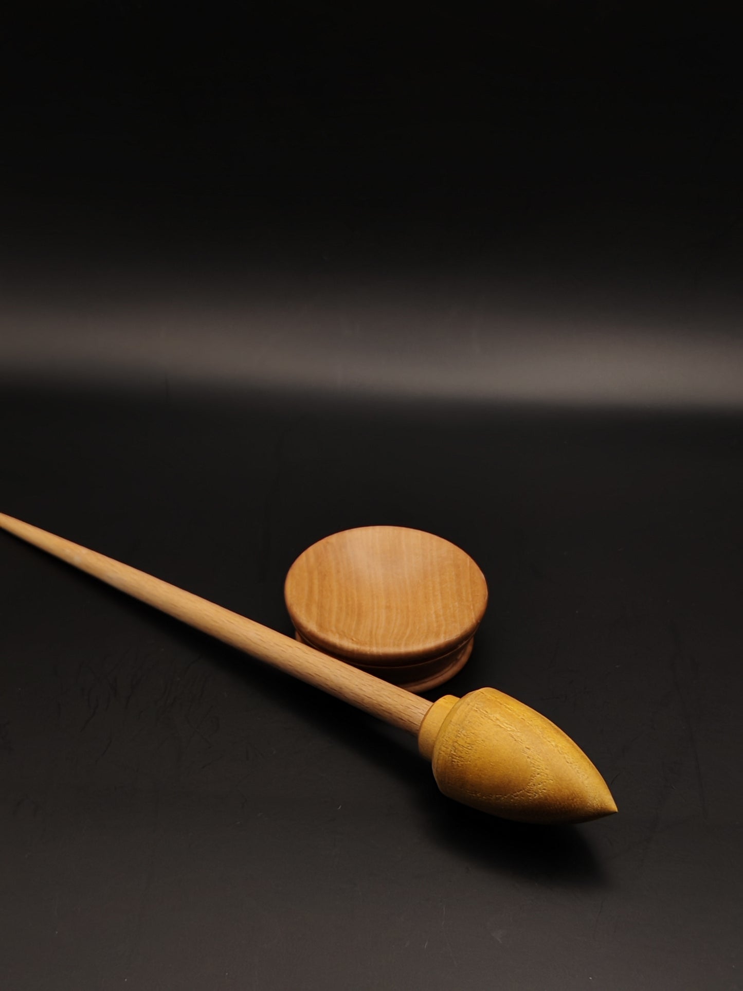 Artisan Mulberry & Beech Support Spindle Set with Pear Bowl - Smooth Spinning