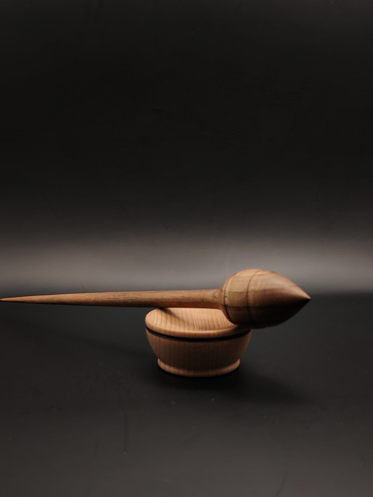 Walnut Support Spindle & Beech Bowl Set