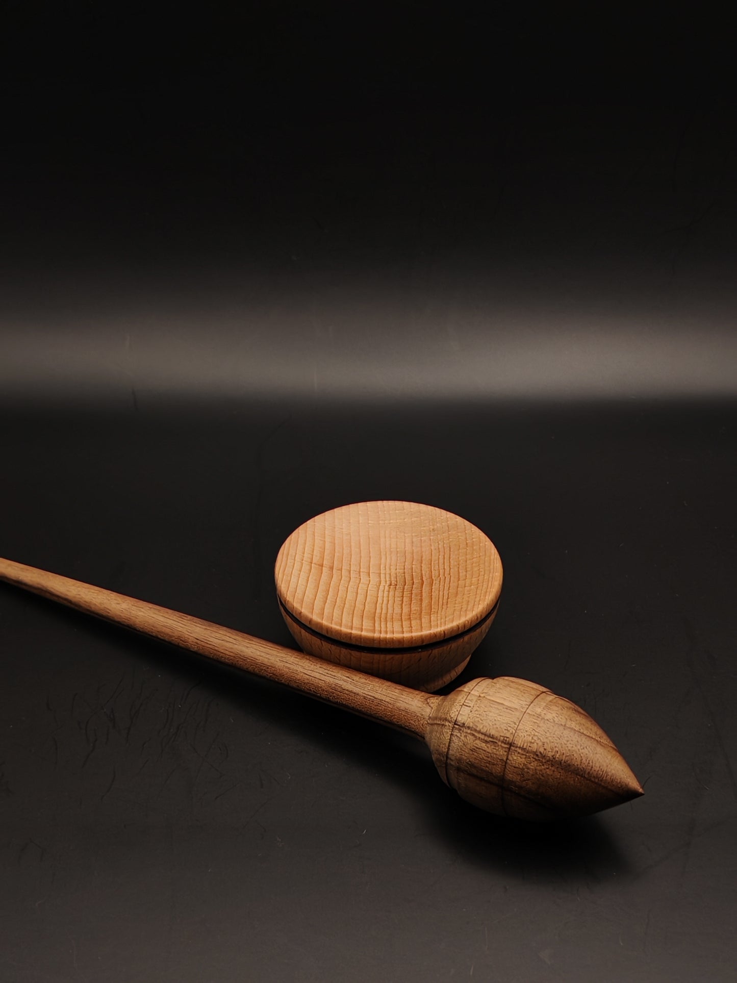 Walnut Support Spindle & Beech Bowl Set