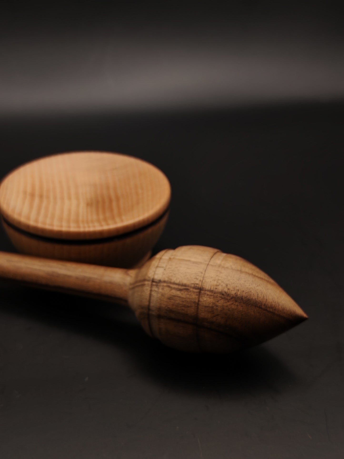 Walnut Support Spindle & Beech Bowl Set