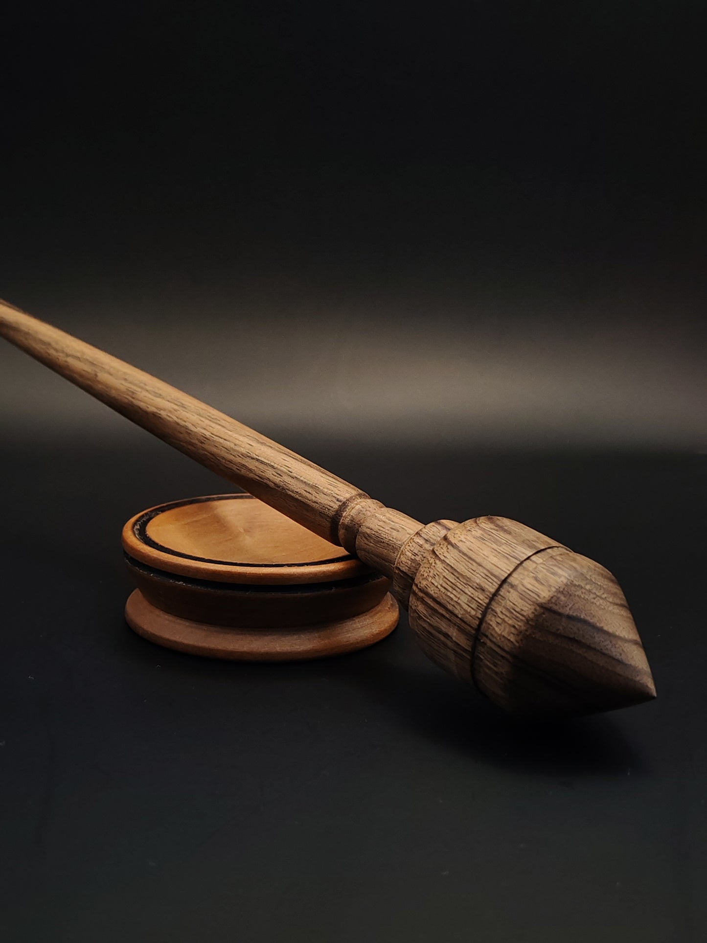 Support Spindle Set: Walnut (26 cm / 28 g) with Pear Support Bowl