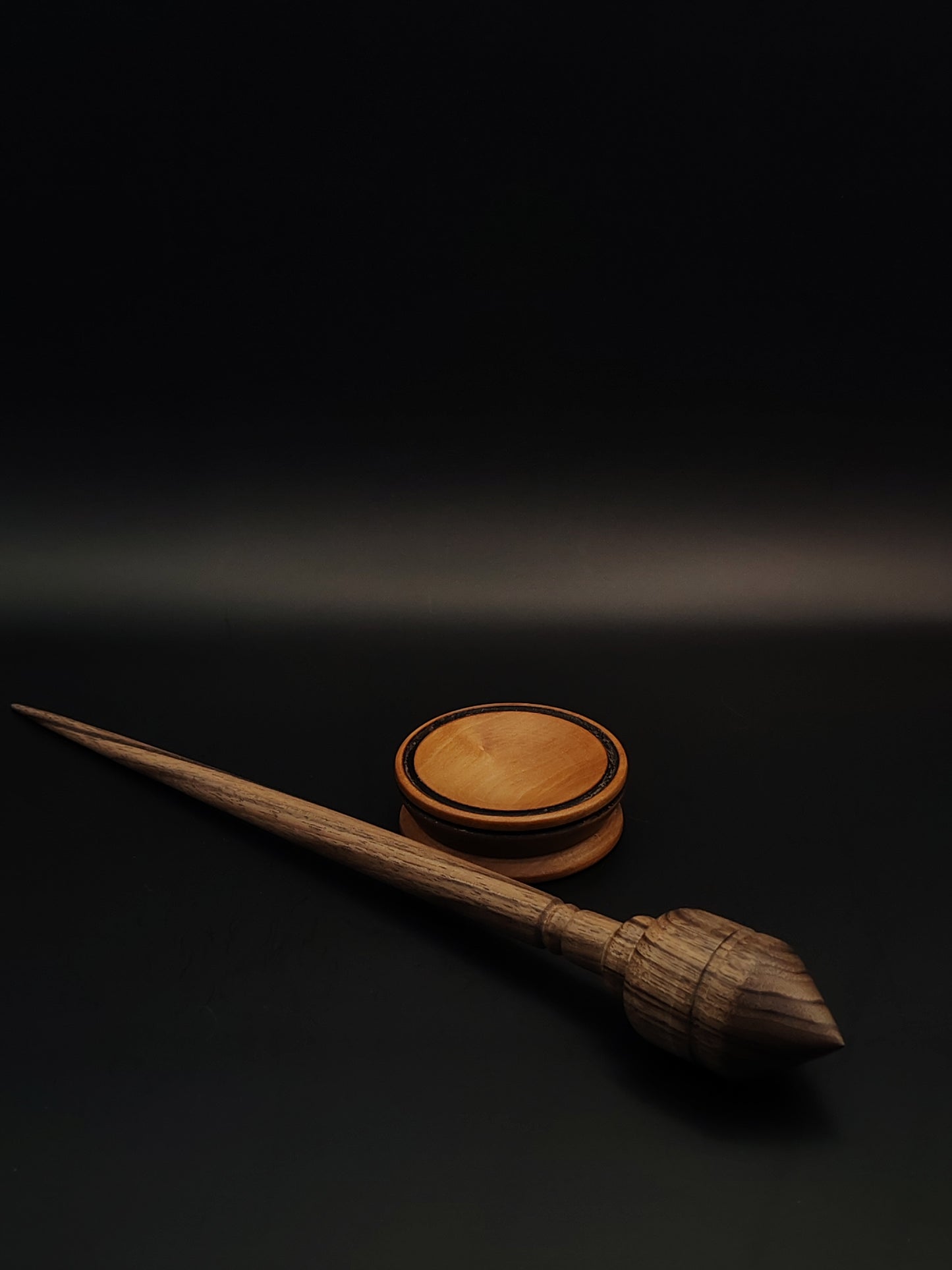 Support Spindle Set: Walnut (26 cm / 28 g) with Pear Support Bowl