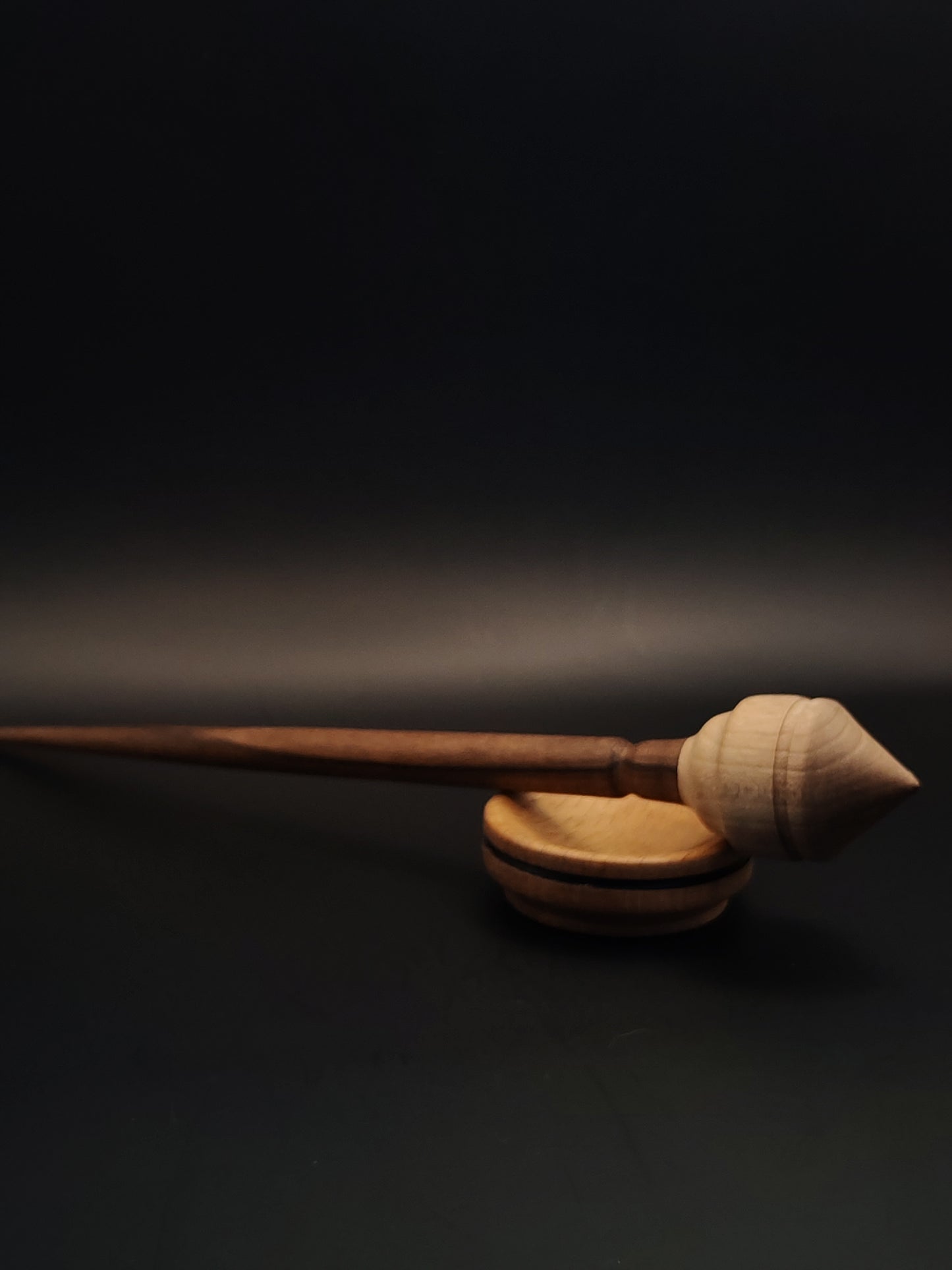 Support Spindle Set: Dark Walnut & Grey Walnut (25 cm / 27 g) with Beech Support Bowl