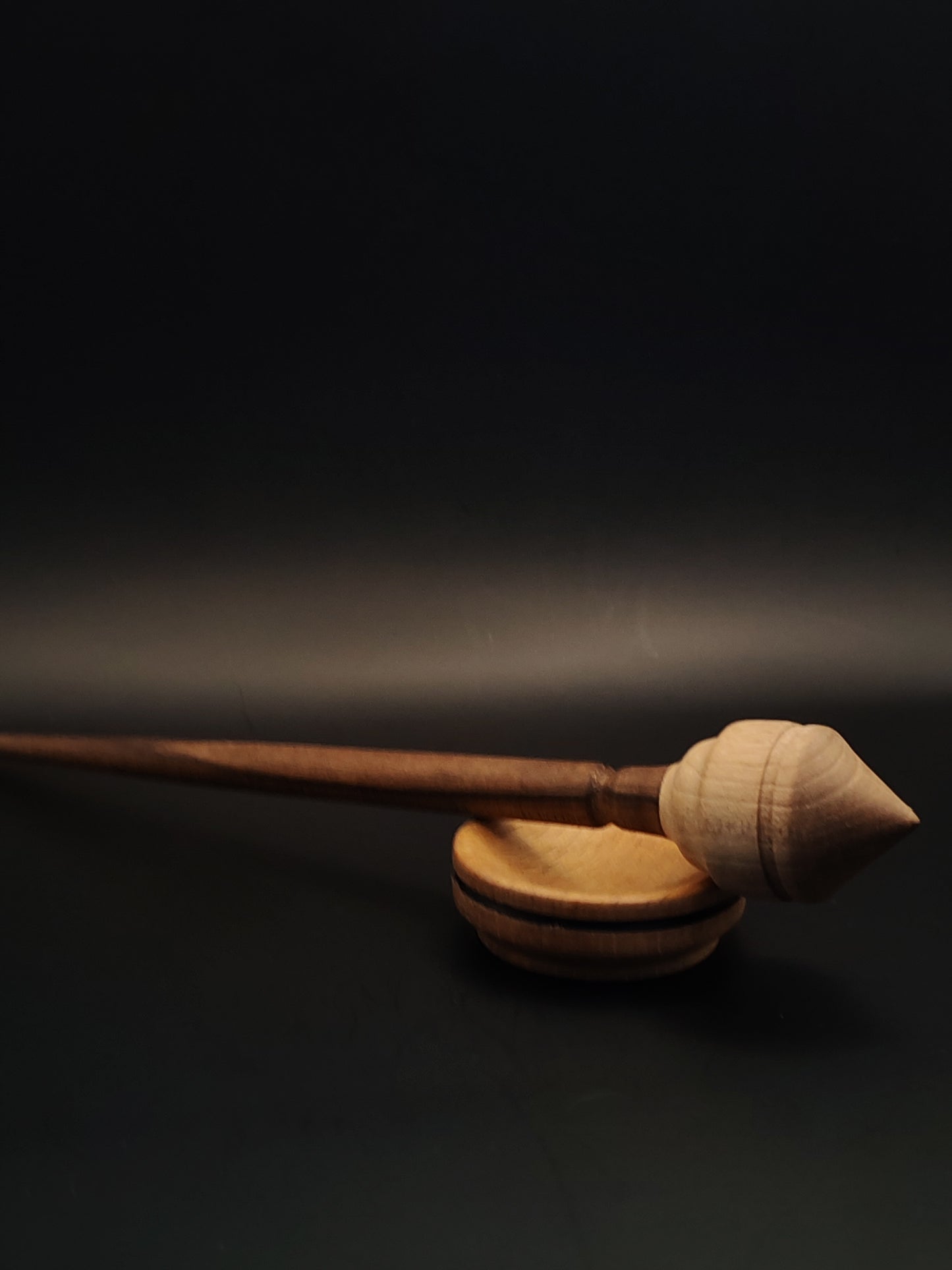 Support Spindle Set: Dark Walnut & Grey Walnut (25 cm / 27 g) with Beech Support Bowl