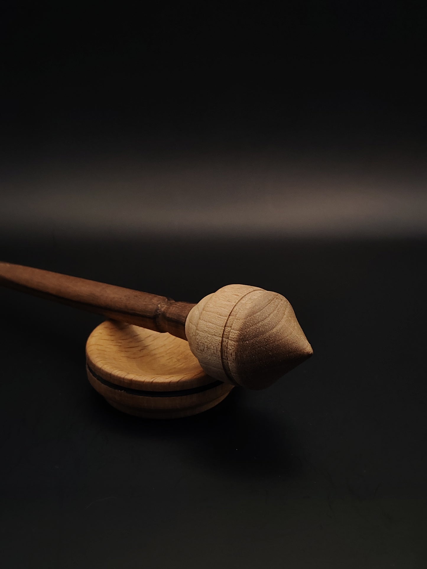 Support Spindle Set: Dark Walnut & Grey Walnut (25 cm / 27 g) with Beech Support Bowl