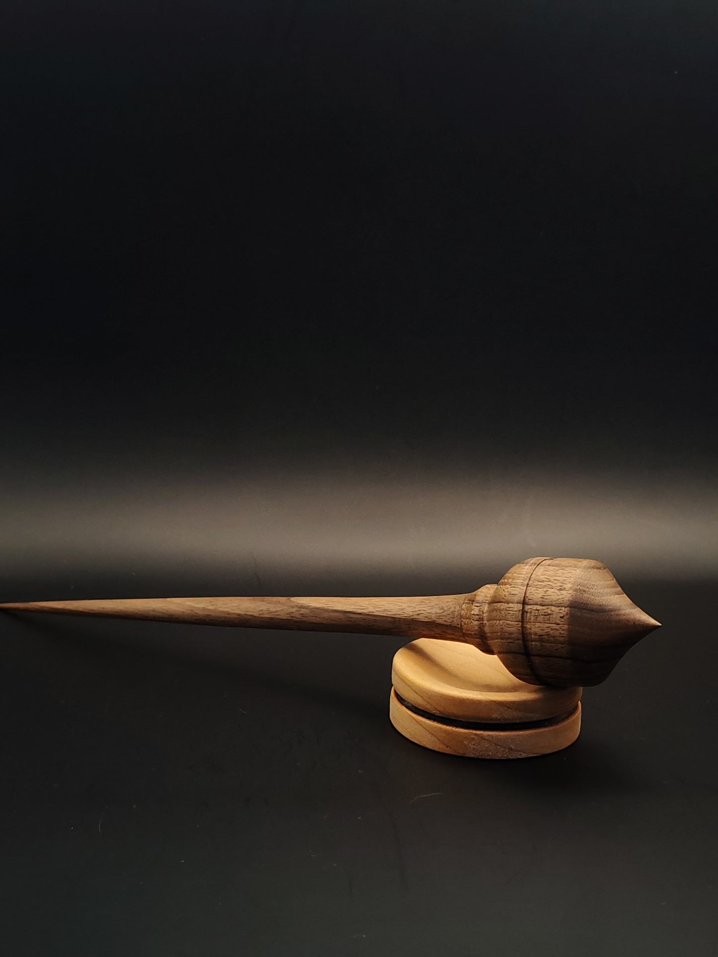 Support Spindle Set: Walnut (26 cm / 32 g) with Sycamore Support Bowl