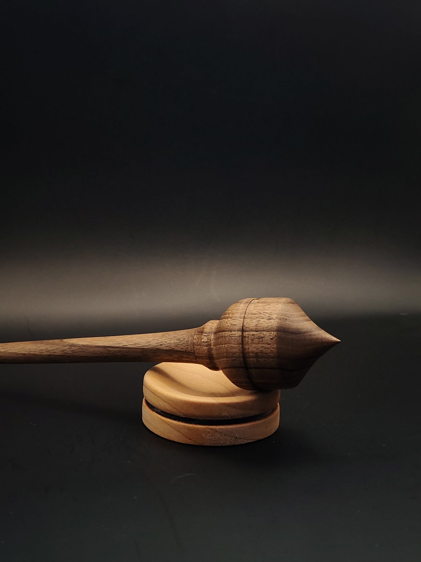 Support Spindle Set: Walnut (26 cm / 32 g) with Sycamore Support Bowl