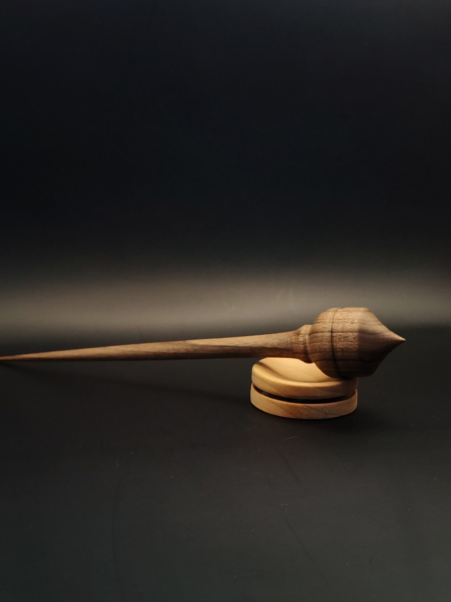 Support Spindle Set: Walnut (26 cm / 32 g) with Sycamore Support Bowl