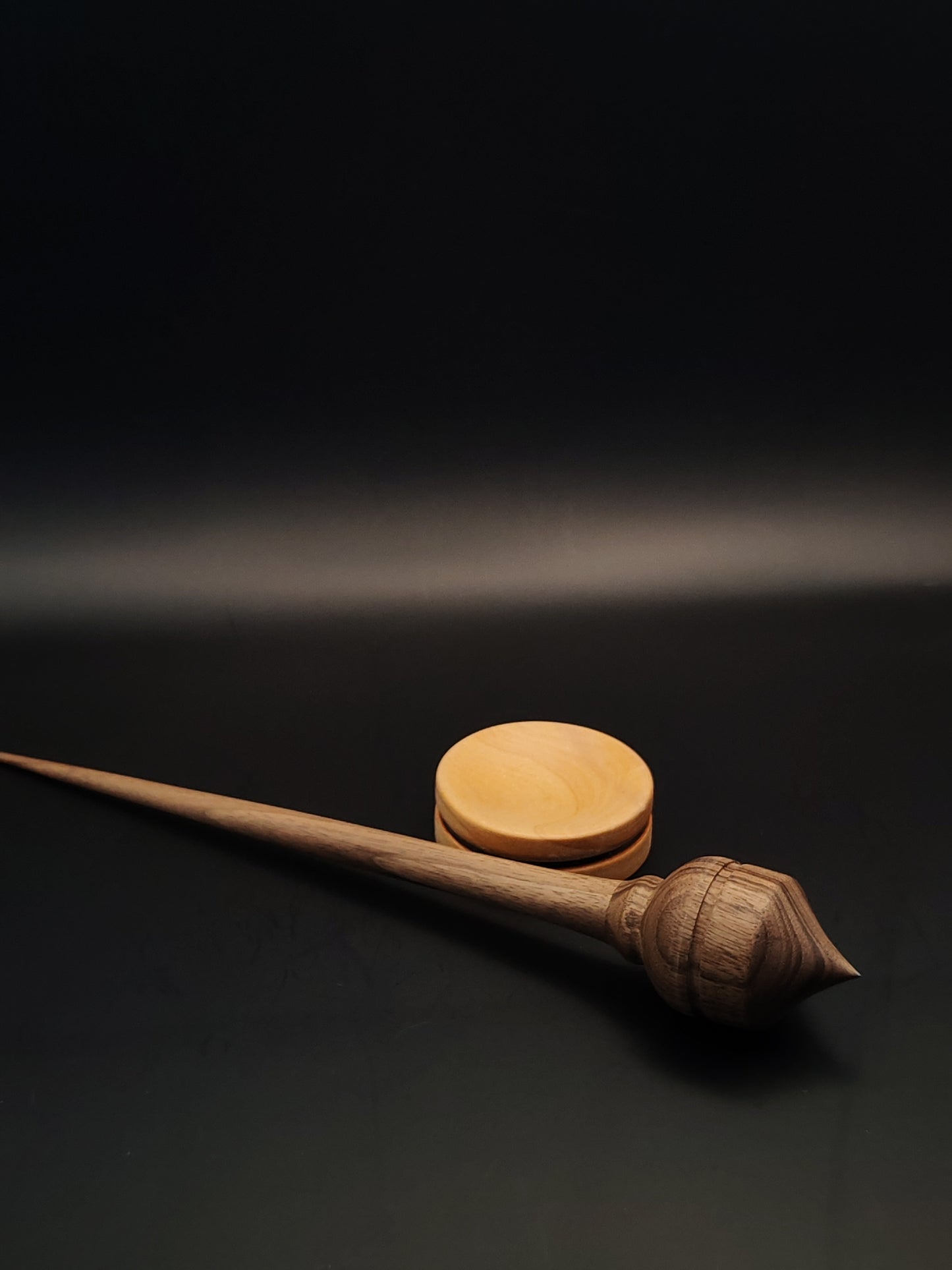 Support Spindle Set: Walnut (26 cm / 32 g) with Sycamore Support Bowl