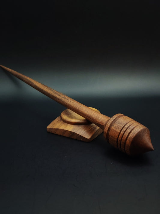 Support Spindle Set: Walnut Wood (28 cm / 11.02 in • 31 g / 1.09 oz) with Walnut Support Bowl