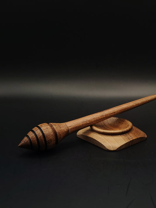 Support Spindle Set: Walnut Wood (24 cm / 9.45 in, 21 g / 0.74 oz) with Walnut Support Bowl