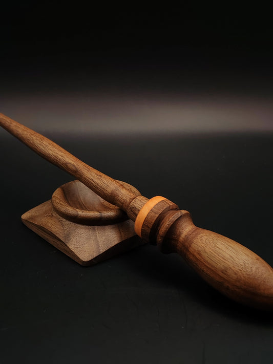 Artisan Support Spindle Set: Walnut & Rosewood (25.5 cm / 10.04 in, 25 g / 0.88 oz) with Walnut Support Bowl