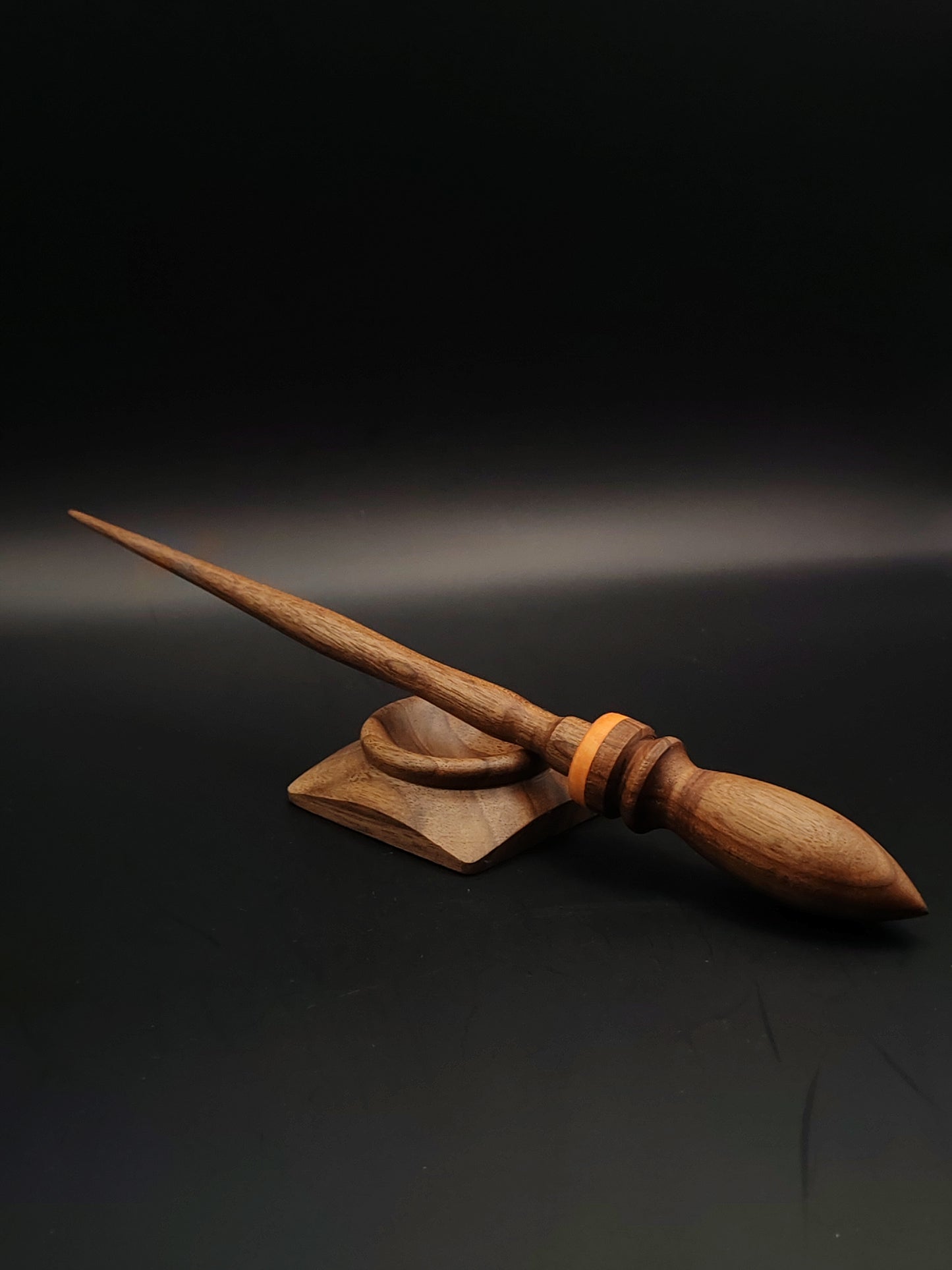 Artisan Support Spindle Set: Walnut & Rosewood (25.5 cm / 10.04 in, 25 g / 0.88 oz) with Walnut Support Bowl