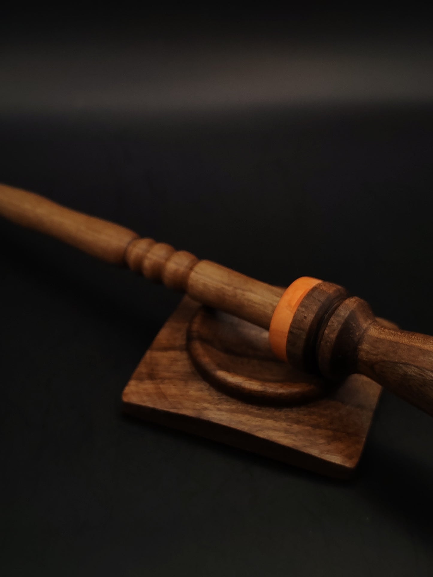 Support Spindle Set: Walnut & Rosewood (26.8 cm / 10.55 in, 22 g / 0.78 oz) with Walnut Support Bowl