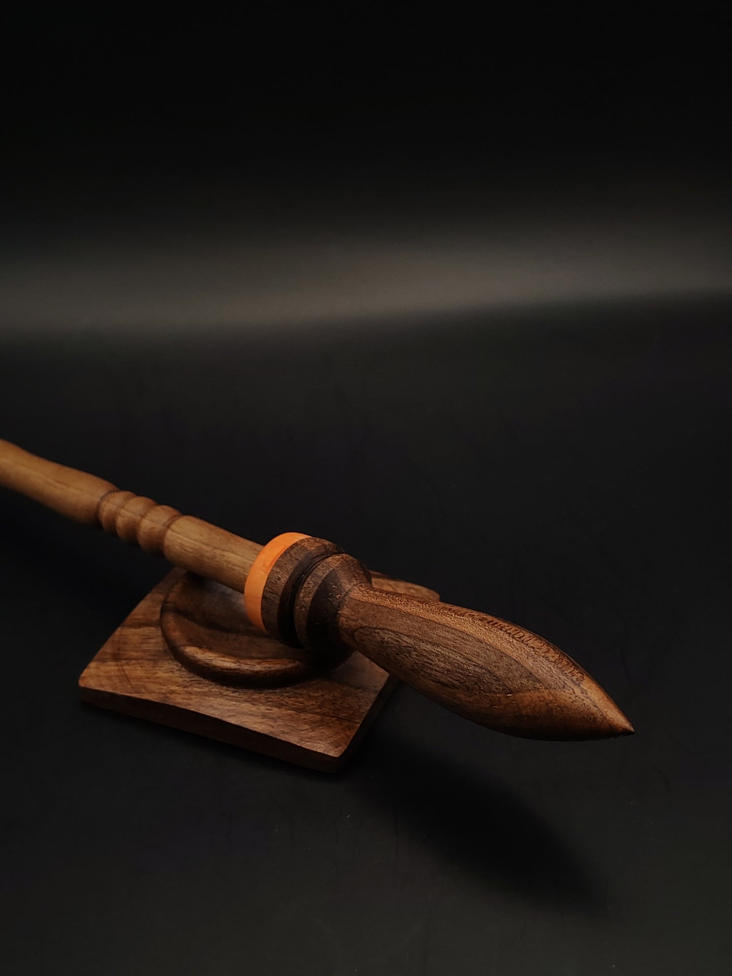 Support Spindle Set: Walnut & Rosewood (26.8 cm / 10.55 in, 22 g / 0.78 oz) with Walnut Support Bowl