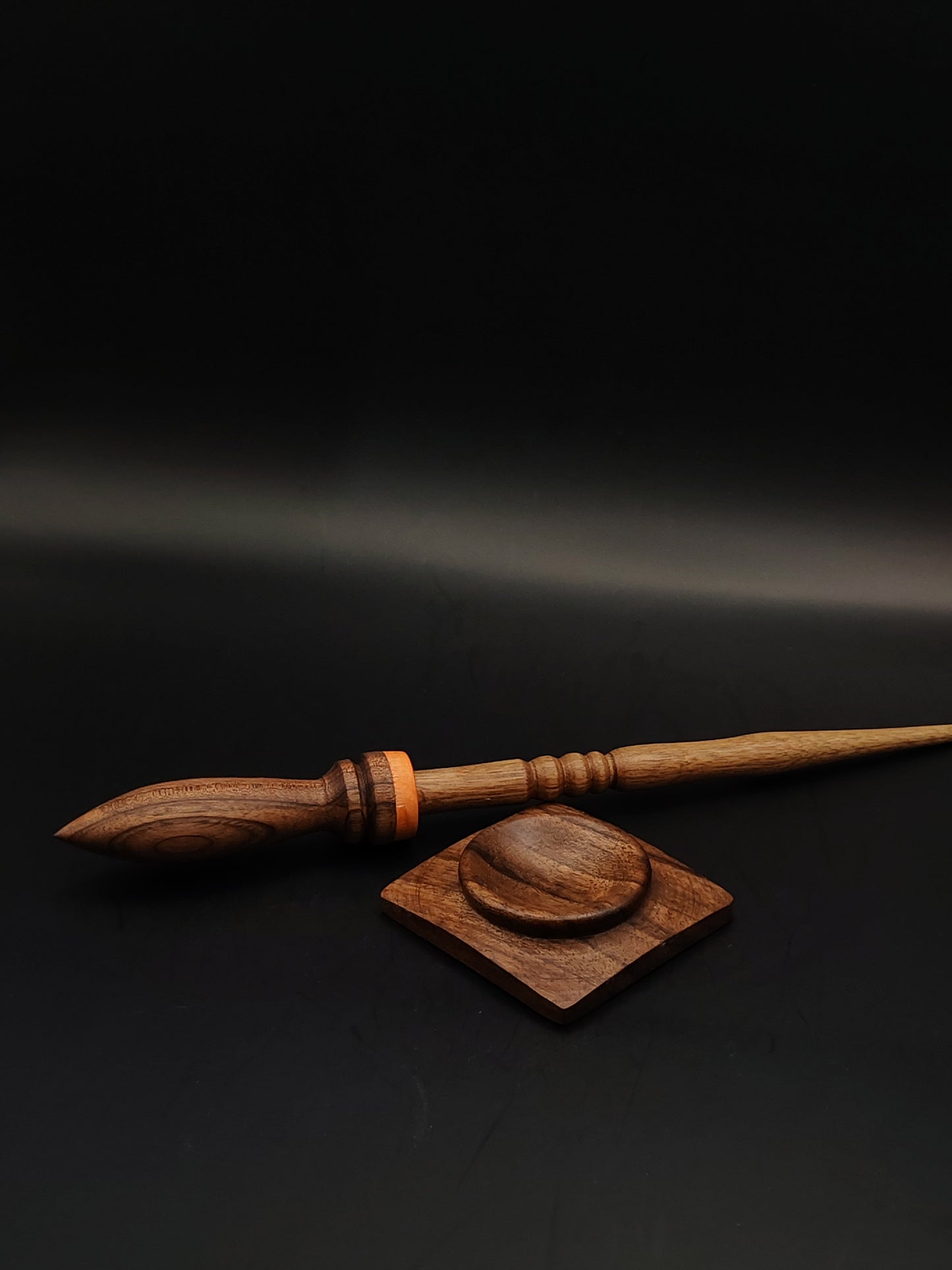 Support Spindle Set: Walnut & Rosewood (26.8 cm / 10.55 in, 22 g / 0.78 oz) with Walnut Support Bowl