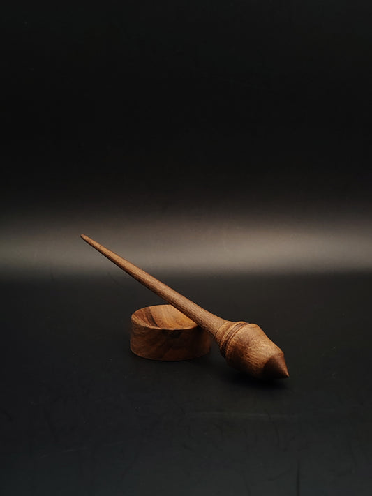 Mini Support Spindle Set: Walnut Wood (15 cm / 5.91 in, 7 g / 0.25 oz) with Tiny Support Bowl