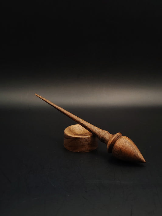 Mini Support Spindle Set: Walnut Wood (15 cm / 5.91 in, 10 g / 0.35 oz) with Tiny Support Bowl