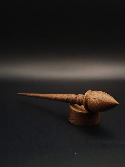 Mini Support Spindle Set: Walnut Wood (15 cm / 5.91 in, 12 g / 0.42 oz) with Tiny Walnut Support Bowl