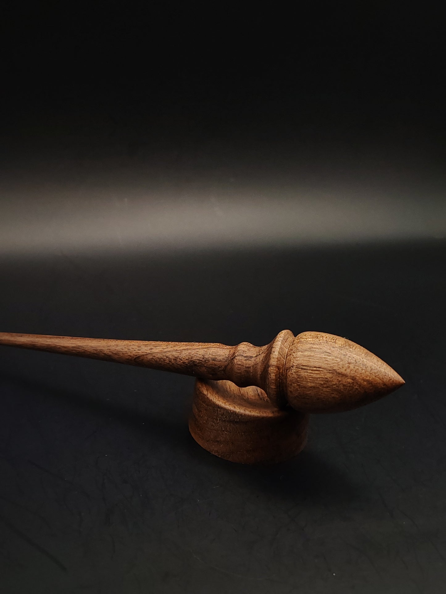 Mini Support Spindle Set: Walnut Wood (15 cm / 5.91 in, 12 g / 0.42 oz) with Tiny Walnut Support Bowl