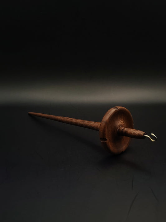 Walnut Drop Spindle – 29g / 1.02oz, 24cm / 9.45in – Hand-Turned Top Whorl Spindle | Organic Wax Finish