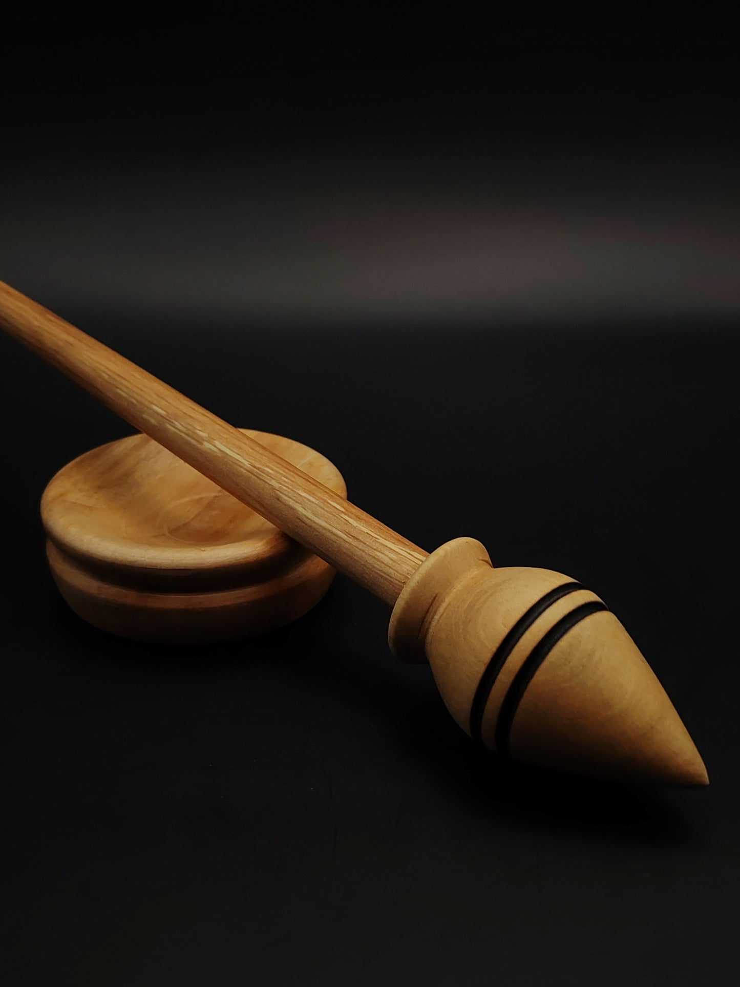 Support Spindle Set: Walnut Wood (27 cm / 10.63 in, 19 g / 0.67 oz) with Pear Support Bowl